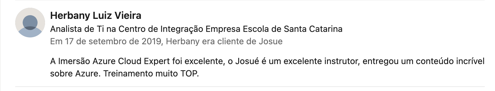 Recomendação LinkedIn 23