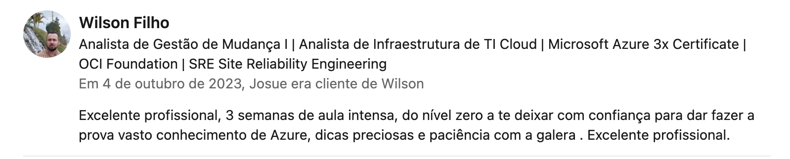 Recomendação LinkedIn 37